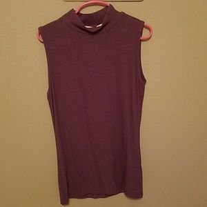 high neck tank purple